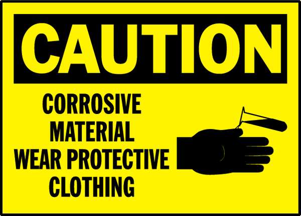 Equipment Label, 3 1/2 in H, 5 in W, Polyester, Horizontal Rectangle, English, 86176