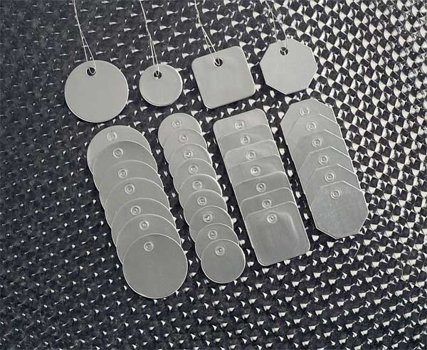 Blank Tag, 1-1/2 x 1-1/2 In, Silver, PK25