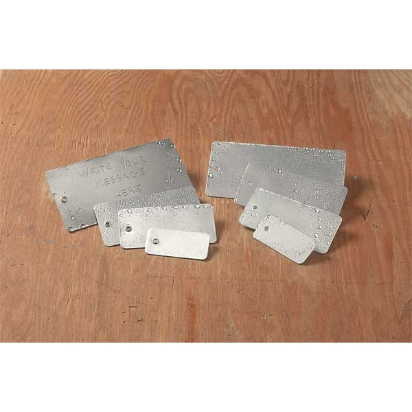 Blank Tag, 3-1/8 x 6-1/4 In, Silver, PK25