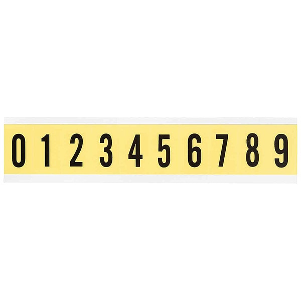 Carded Numbers, 0 Thru 9, 1-1/2 In. H