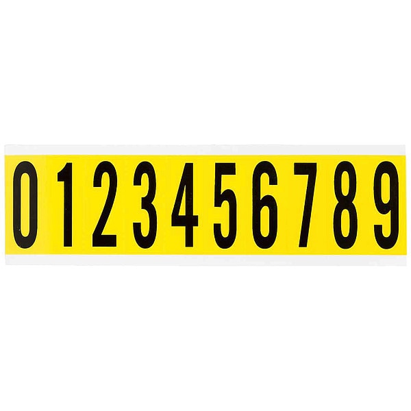 Carded Numbers, 0 Thru 9, 2-1/4 In. H