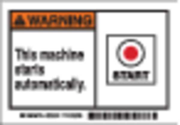 Machine/Equipment Label, PK5, 86902