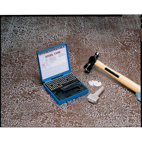 Steel Type Marking Kit w/ Holder, 3/16in