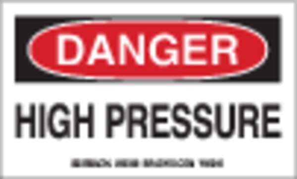 Gas Cylinder Label, 3 In. H, 5 In. W, PK10, 60309