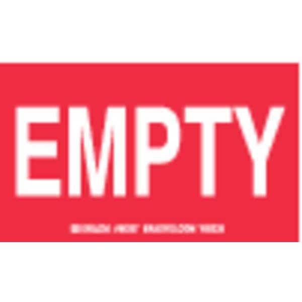 Gas Cylinder Label, 3 In. H, 5 In. W, PK10, 60307