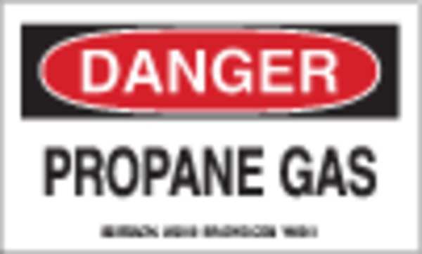 Gas Cylinder Label, 3 In. H, 5 In. W, PK10, 60310