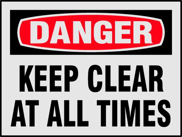 Danger Label, 3-1/2 In. H, 5 In. W, PK8, 27407LS