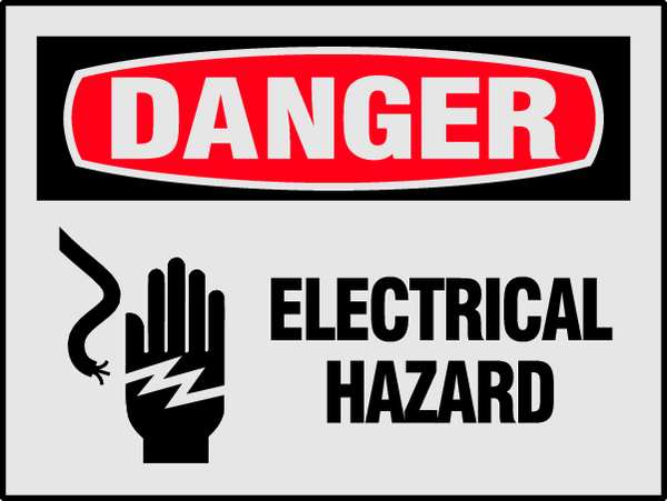 Safety Label, 3-1/2 In. H, 5 In. W, PK8