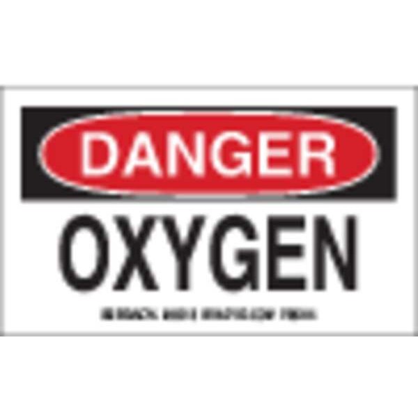 Gas Cylinder Label, 3 In. H, 5 In. W, PK10, 60313
