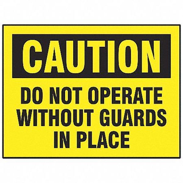 Caution Label, 3 1/2 in Height, 5 in Width, Reflective Sheeting, Horizontal Rectangle, English
