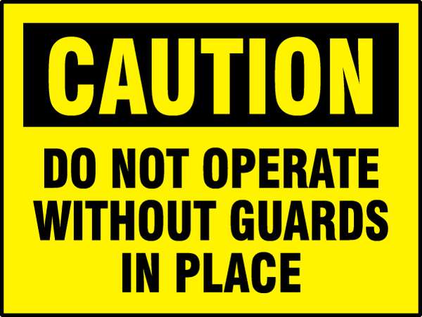 Caution Label, 3-1/2 In. H, 5 In. W, PK8
