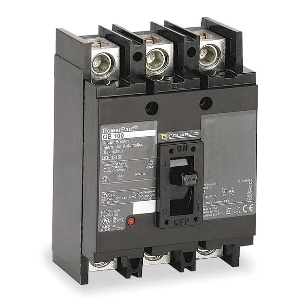 Molded Case Circuit Breaker, 250 A, 240V AC, 3 Pole, Free Standing Mounting Style, QD Series