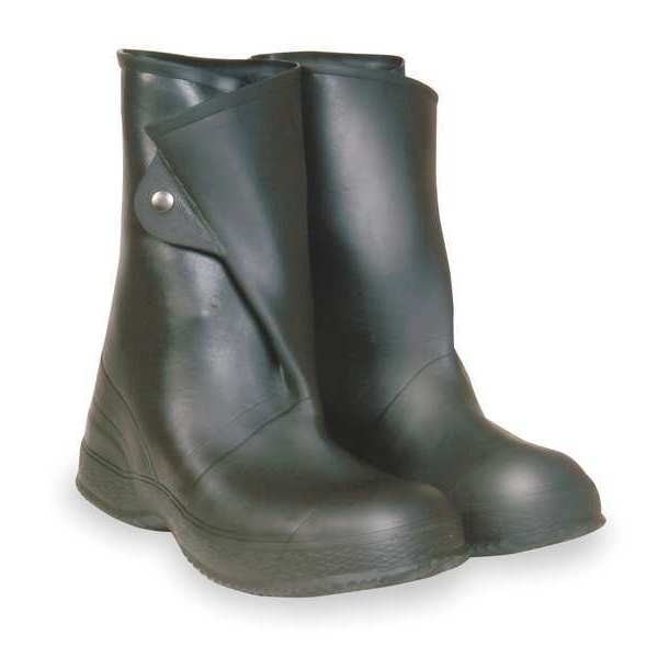 Overboots, Mens, 12, Button Tab, Blk, PVC, PR