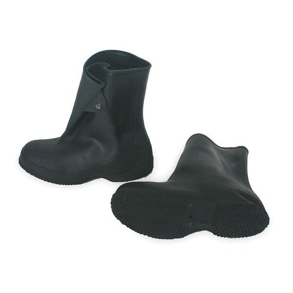 Overboot, Mens, 9, Button, Blk, PVC/Vinyl, PR