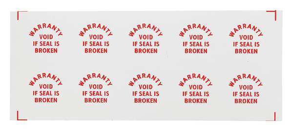 Calibration Label, Red/White, PK200