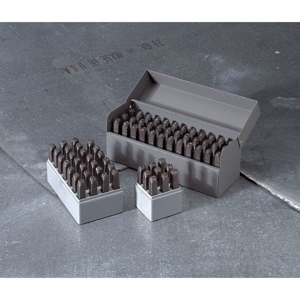 Number Set, 3/16 In. H, Steel