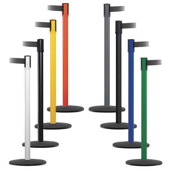 Barrier Post with Belt, Yellow