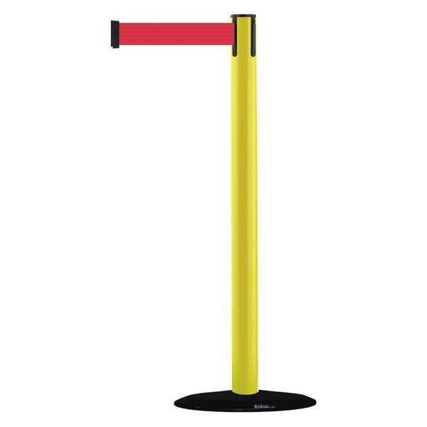 Barrier Post with Belt, 7-1/2 ft. L, Red