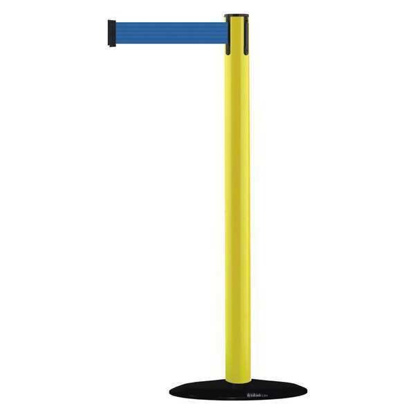 Barrier Post with Belt, 7-1/2 ft. L, Blue