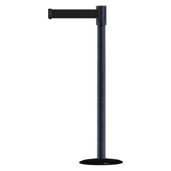 Barrier Post with Belt, 7-1/2 ft. L, Black