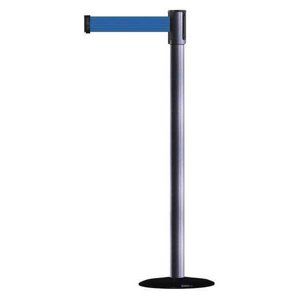 Barrier Post with Belt, 7-1/2 ft. L, Blue