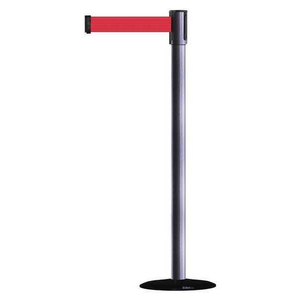Barrier Post with Belt, 7-1/2 ft. L, Red
