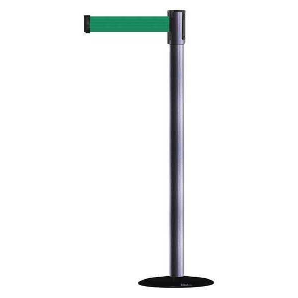 Barrier Post with Belt, 7-1/2 ft. L, Green