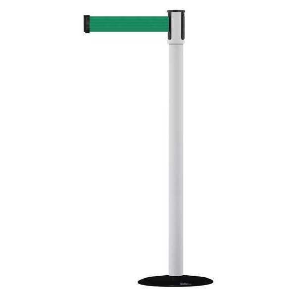Barrier Post with Belt, 7-1/2 ft. L, Green
