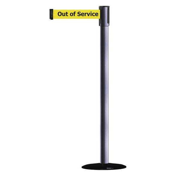 Barrier Post with Belt, Gray