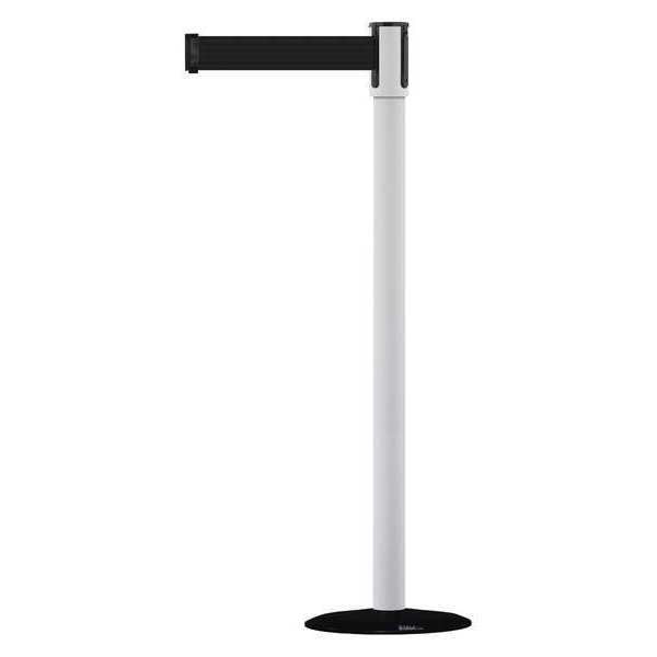 Barrier Post with Belt, 7-1/2 ft. L, Black