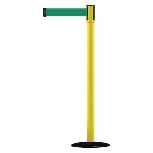 Barrier Post with Belt, 7-1/2 ft. L, Green