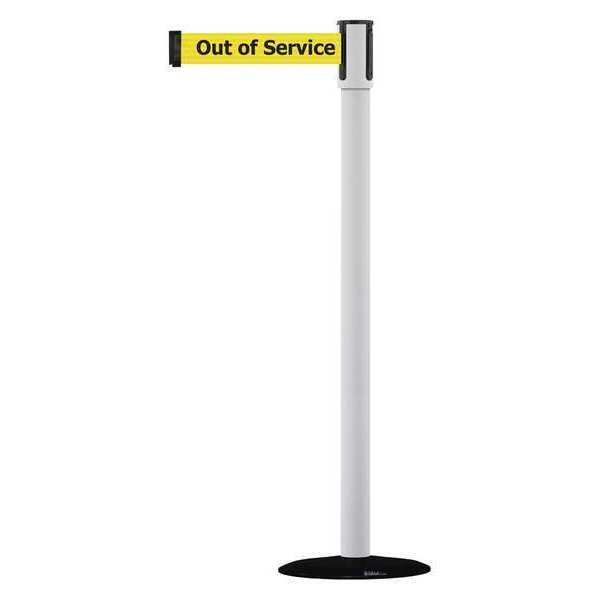 Barrier Post with Belt, Black No Scuff