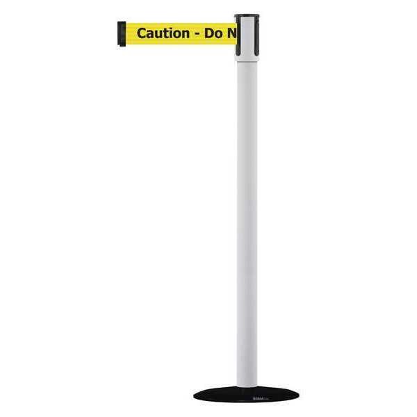 Barrier Post with Belt, Black No Scuff