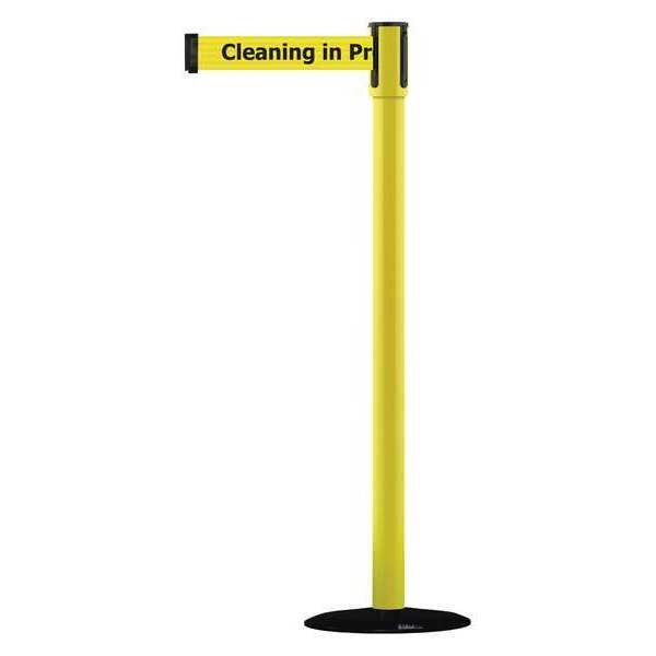 Barrier Post with Belt, Yellow
