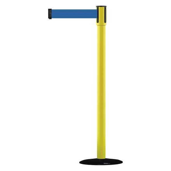 Barrier Post with Belt, 7-1/2 ft. L, Blue
