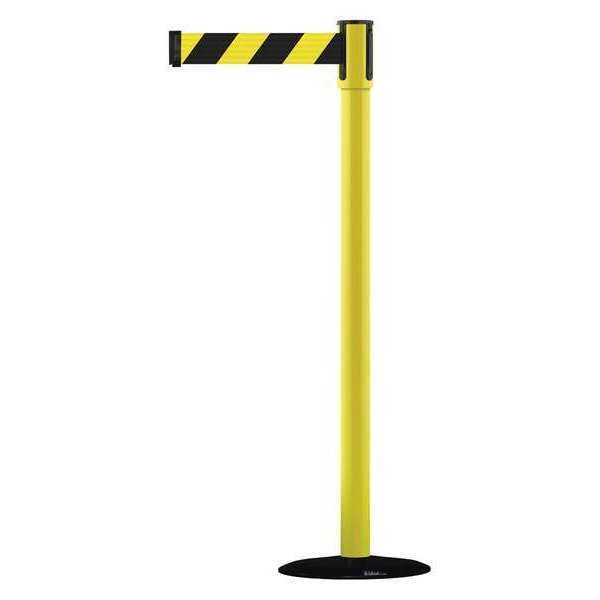 Barrier Post with Belt, Yellow