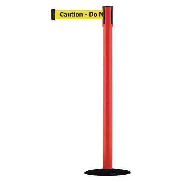 Barrier Post w/ Belt, Red, Black No Scuff