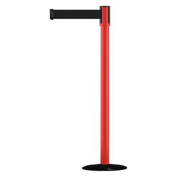 Barrier Post with Belt, 7-1/2 ft. L, Black