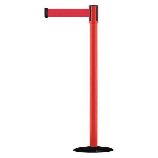 Barrier Post with Belt, 7-1/2 ft. L, Red