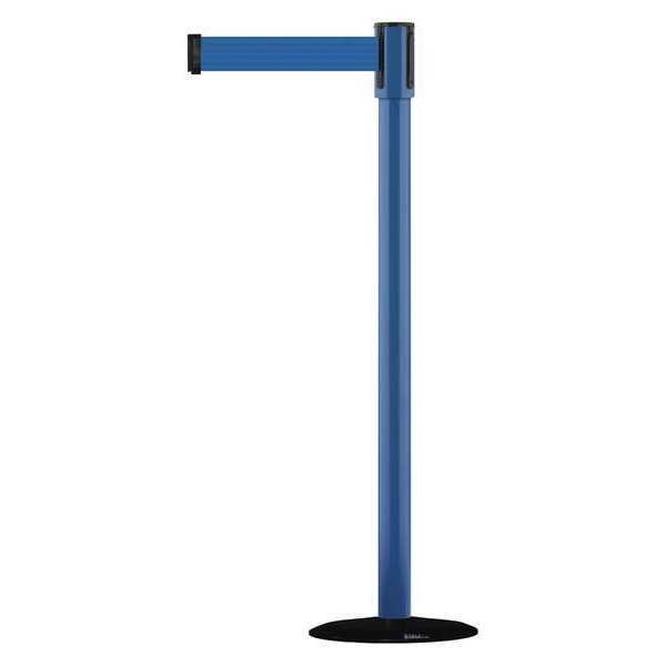 Barrier Post with Belt, 7-1/2 ft. L, Blue