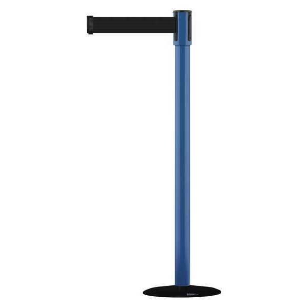 Barrier Post with Belt, 7-1/2 ft. L, Black