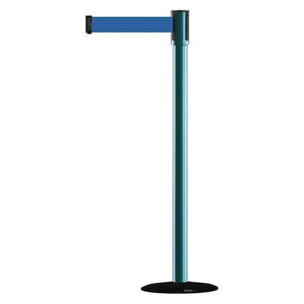 Barrier Post with Belt, 7-1/2 ft. L, Blue