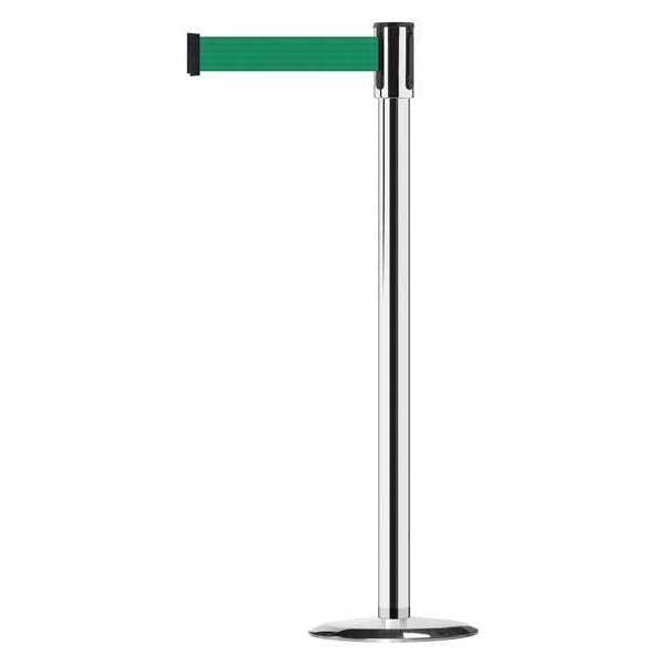 Barrier Post with Belt, 7-1/2 ft. L, Green