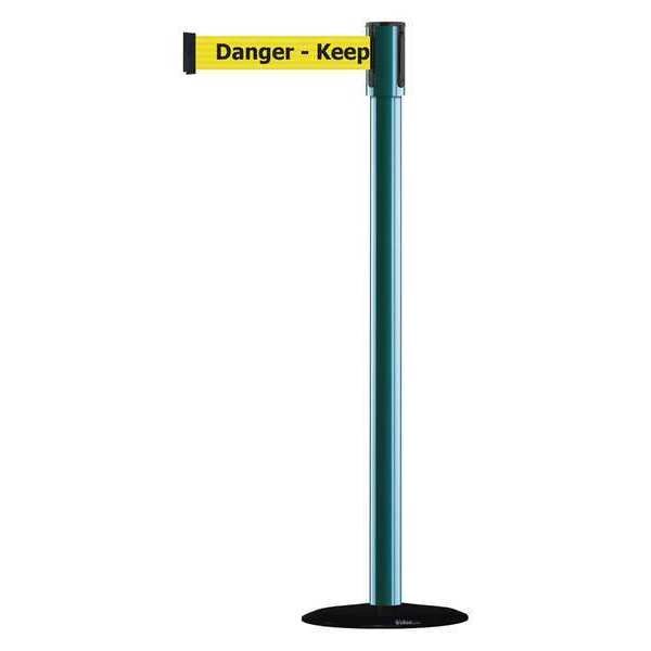 Barrier Post with Belt, Black No Scuff