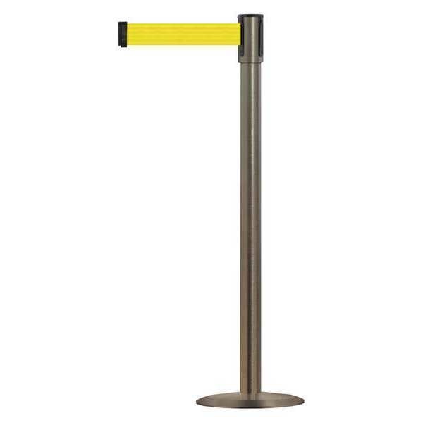 Barrier Post w/ Belt, 7-1/2 ft. L, Yellow