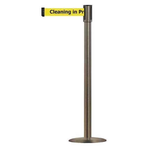 Barrier Post w/ Belt, 38 In. H, Metal Base