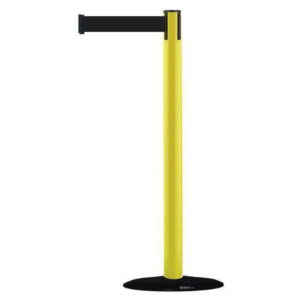Barrier Post with Belt, 7-1/2 ft. L, Black