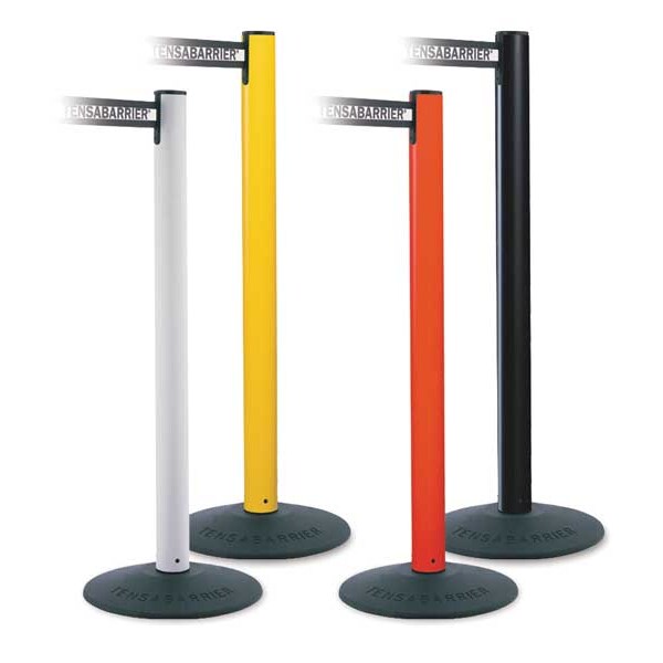 Barrier Post with Belt, PVC, Red