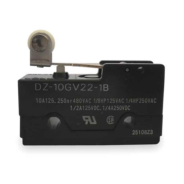 Industrial Snap Action Switch, Hinge Roller, Lever Actuator, DPDT, 10A @ 240V AC Contact Rating