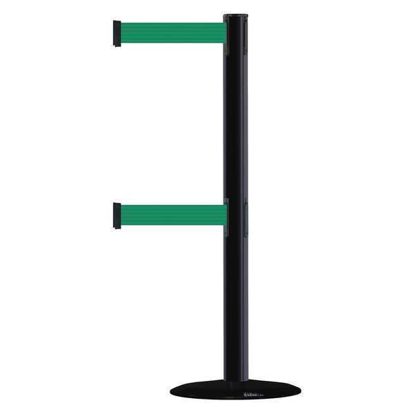 Barrier Post with Belt, 7-1/2 ft. L, Green